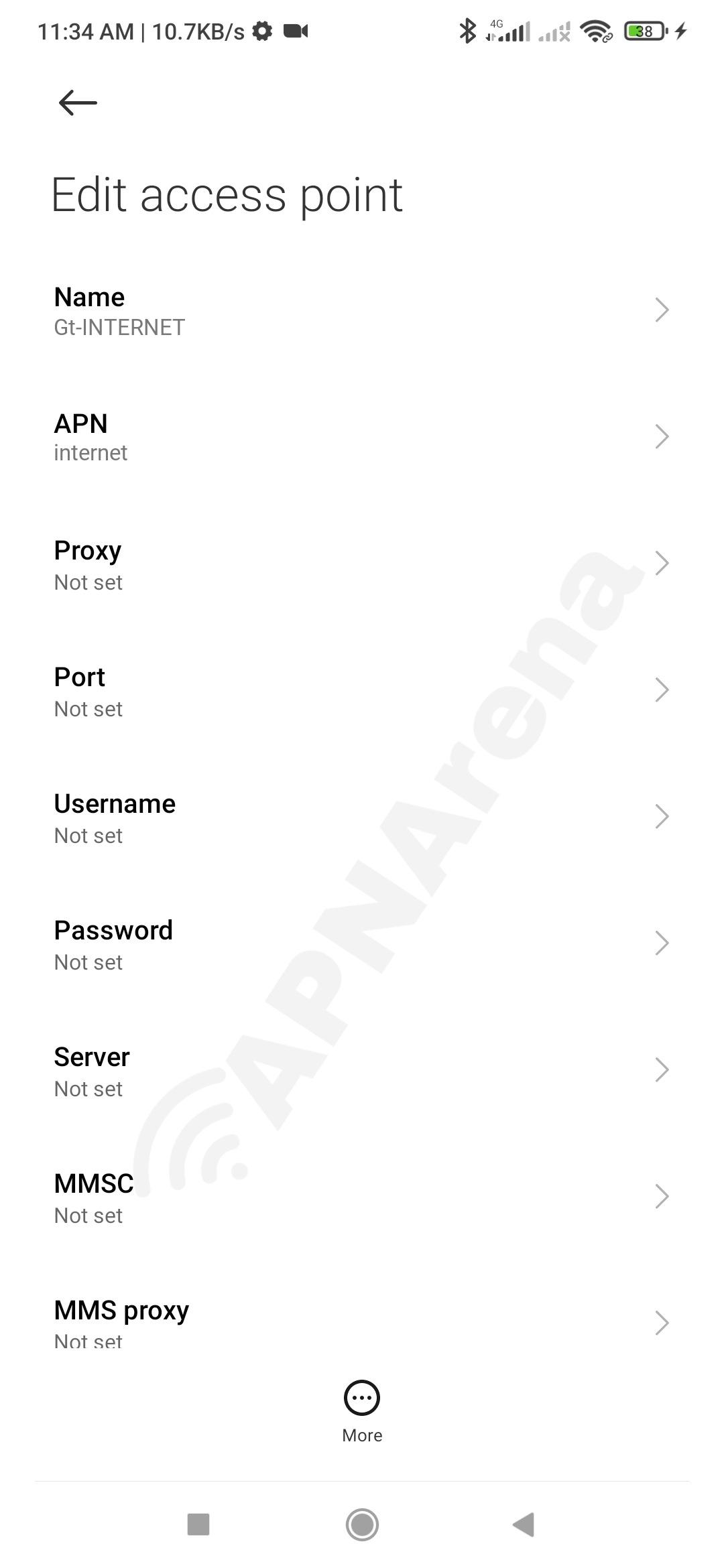 GT APN Settings for Android