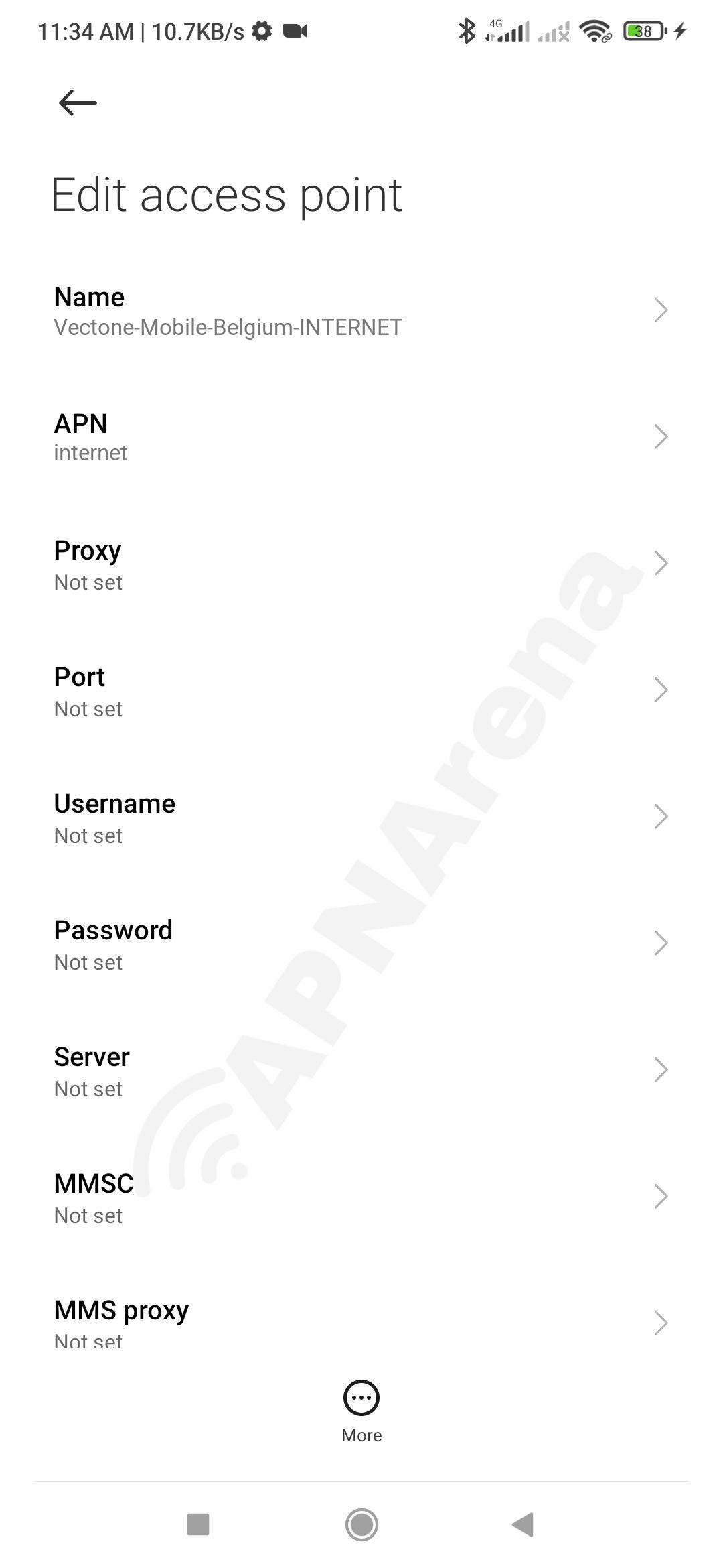 Vectone Mobile Belgium APN Settings for Android