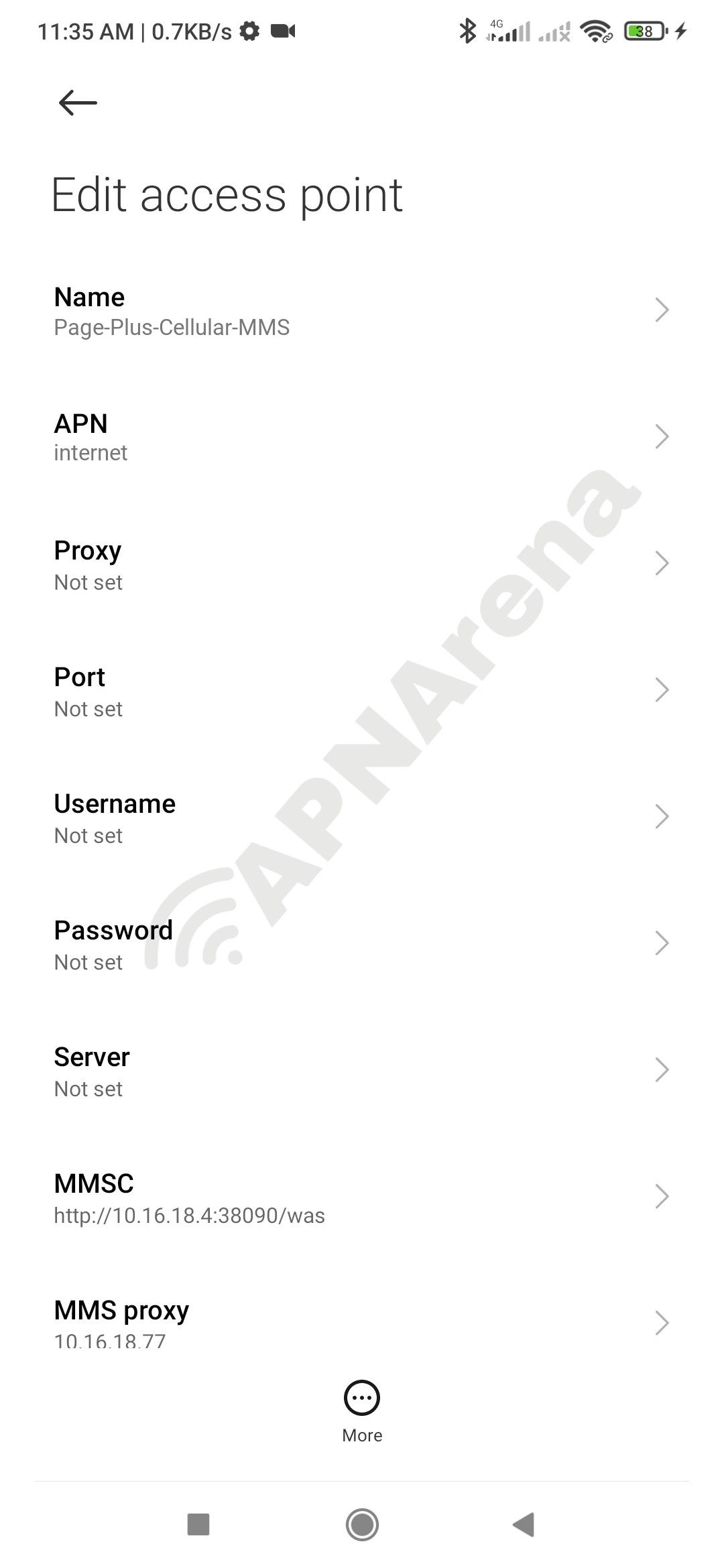 Page Plus Cellular MMS Settings for Android