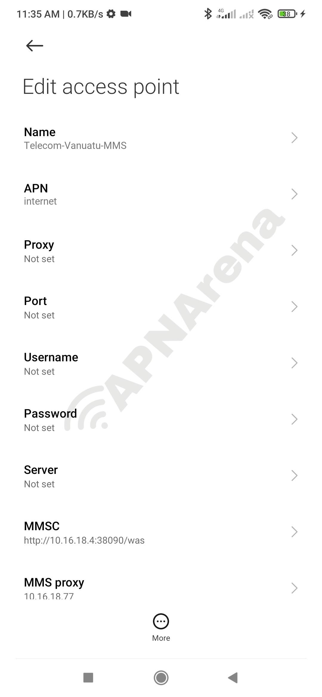 Telecom Vanuatu MMS Settings for Android