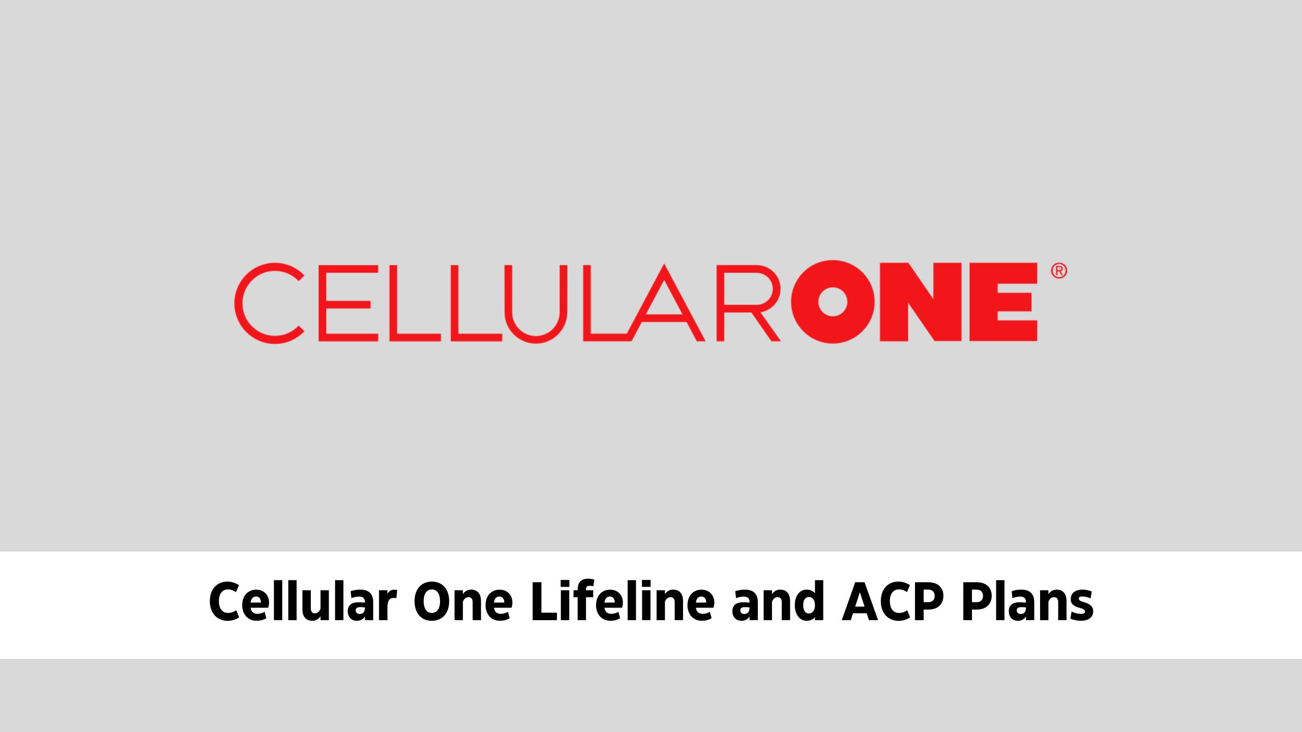 Cellular One Lifeline and ACP Plans : Qualification and Application Guide
